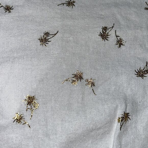 Chic & Polished 🏝️Gold Embossed Palm Tree 🌴 Cotton Shorts 🩳 🌴 2 Pockets - Picture 3 of 17